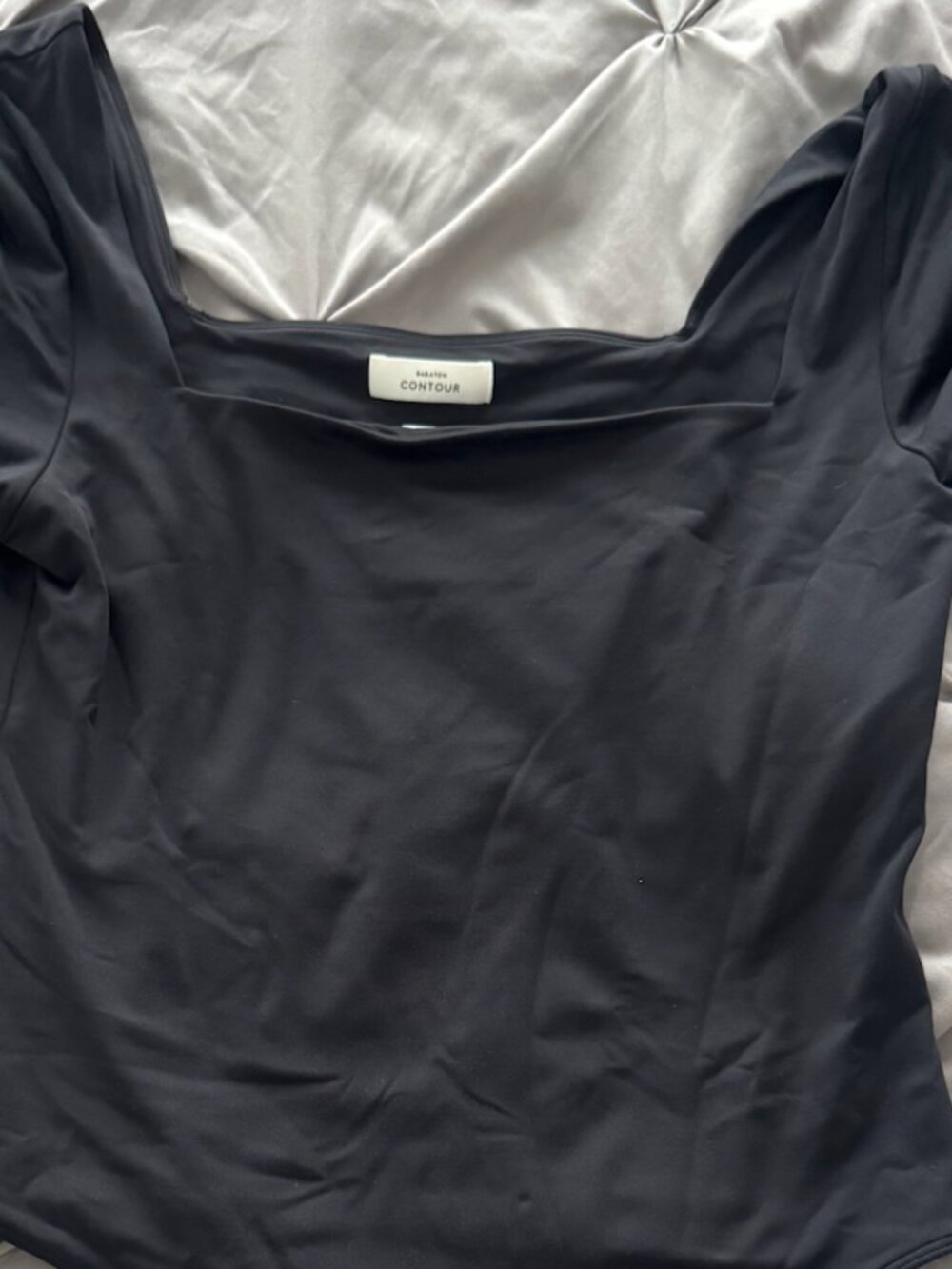 Aritzia Babaton Contour Square Neck Bodysuit Black XL